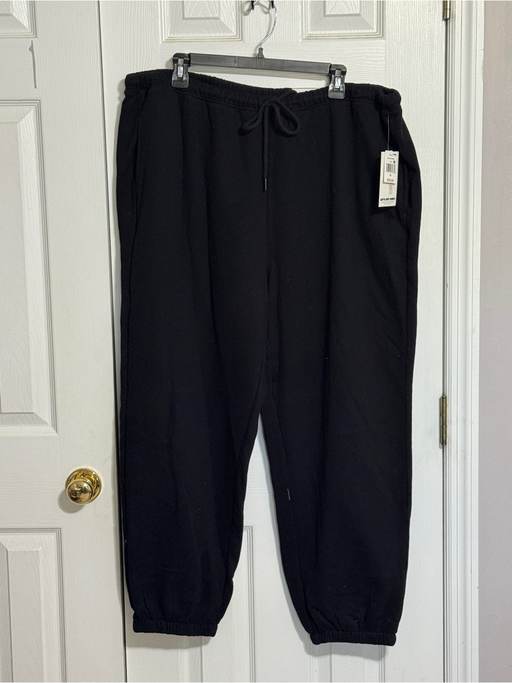 Ultra Flirt Women’s Black Fleece Drawstring Sweat Pant Joggers